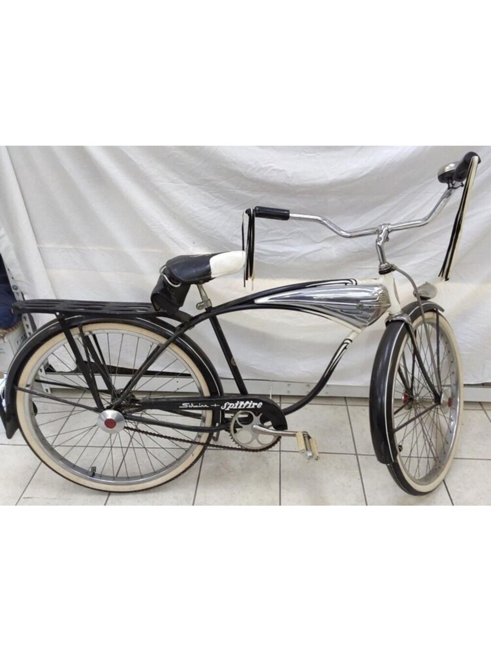 1960s Schwinn Spitfire Cruiser Bicycle Original One Owner With Saddlebag Tassels